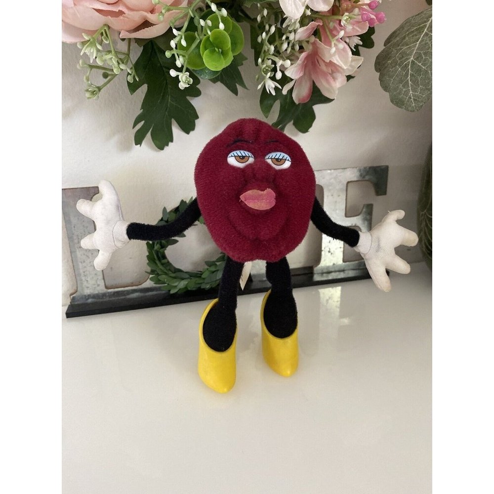 California Raisins Applause 1988 Velvet Posable Figure Purple Girl Heel 6” Doll